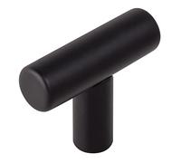 Design House 208074 - Pomo en T, paquete de 10, negro mate