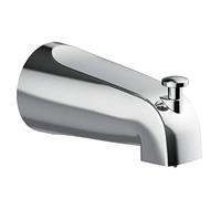 Design House 522912 - Boquilla desviadora de bañera sin cordones, 5 pulgadas de longitud, ajuste de tubo de 1/2 pulgada, cromo pulido