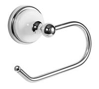 Design House 559302 Savannah - Soporte para Papel higiénico montado en la Pared para baño, Cromo Pulido y Blanco