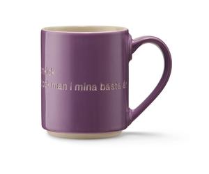 Design House Stockholm Mug Astrid Lindgren. I am handsome morado-sueco