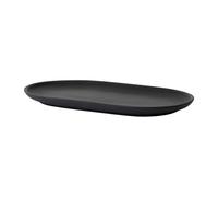 Design House Stockholm Plato ovalado Sand 12.5x20 cm Black clay