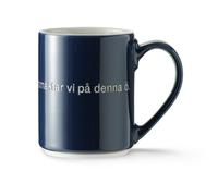 Design House Stockholm Taza Astrid Lindgren. utan snus texto en sueco