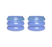 Design Letters 2 Portavelas Bubble Ø5.6 cm Blue-milky blue