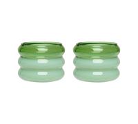 Design Letters 2 Portavelas Bubble Ø5.6 cm Green-milky green