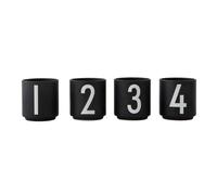 Design Letters 4 Tazas espresso Design Letters negro Black