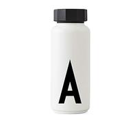 Design Letters Botella de Agua Blanco 500 Ml (A-Z) | Botella Agua Acero Inoxidable para niño, adults | Botella Termica Libre BPA/BPS | Cantimplora Termo con Aislamiento de Vacío de Doble Pared Botella