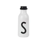 Design Letters Botella de Agua Blanco 500 Ml (A-Z) | Botella Agua para Niño, Adults | Botellas Agua Niños Colegio Libre BPA/BPS | Garrafa Agua Personalizada | Botella Agua Irrompible a Prueba de Fugas