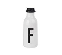 Design Letters Botella de Agua Blanco 500 Ml (A-Z) | Botella Agua para Niño, Adults | Botellas Agua Niños Colegio Libre BPA/BPS | Garrafa Agua Personalizada | Botella Agua Irrompible a Prueba de Fugas