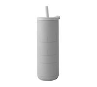 Design Letters Botella termo con pajita Travel Life 50 cl Light grey