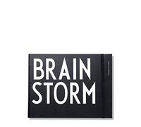 Design Letters Brainstorm Book (Negro) - tapa dura y banda elástica para un cierre seguro, ideal para bocetos, dibujos, 200 páginas