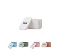 Design Letters caja de bocadillos (Blanco) - Sin BPA, Disponible en colores de moda, Ideal para la escuela, el trabajo o en movimiento, se adapta a la lonchera, 37 g, L: 9.3 x H: 5.5 xl: 7cm