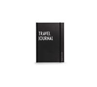 Design Letters Diario de viaje: espacio para diez destinos, crea una lista de verificación de viaje, visita obligada a restaurantes, tiendas y lugares de interés, tapa dura con banda elástica para