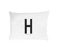 Design Letters Funda de Almohada 63x60 A-Z-H, Blanco