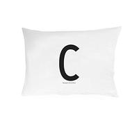 Design Letters Funda de Almohada A-Z (70X50) C, Blanco