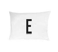 Design Letters Funda de Almohada A-Z (70X50) E, Blanco, E