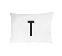 Design Letters Funda de Almohada A-Z (70X50) T, Blanco
