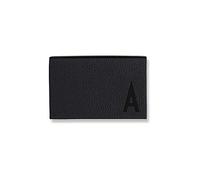 Design Letters Geuine - Tarjeta de crédito con Bloqueo RFID, Personalizable, de Piel, para Tarjetas de Visita, Color Negro