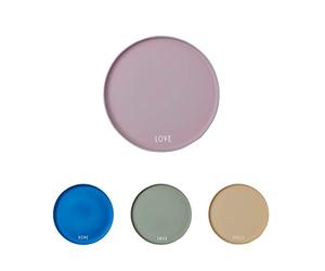 Design Letters Platos Favoritos | Platos Vajilla de Porcelana | Plato Decorativos | Bandeja Redonda para Servir | Bandeja decorativa 21cm | Plato para Tartas | Plato de Desayuno Apta para Lavavajillas