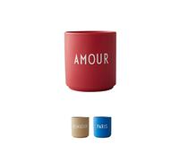 Design Letters Taza de café de cerámica | Copa favorita Colección Francia | Tazas de desayuno, taza de té tazas capuchino| Taza de porcelana para mujeres | Regalo para mujeres/hombres