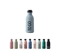 Design Letters To Go Botella de Agua Blanco 500 Ml | Tritán Botella Agua Unisex | Botella de agua Reutilizable sin BPA | Botella de agua Deportiva Resistente a Fugas y Caídas | Water Bottle Multiuso