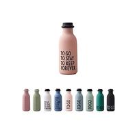 Design Letters To Go Botella de Agua Blanco 500 Ml | Tritán Botella Agua Unisex | Botella de agua Reutilizable sin BPA | Botella de agua Deportiva Resistente a Fugas y Caídas | Water Bottle Multiuso