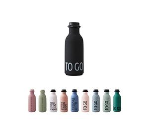 Design Letters To Go Botella de Agua Blanco 500 Ml | Tritán Botella Agua Unisex | Botella de agua Reutilizable sin BPA | Botella de agua Deportiva Resistente a Fugas y Caídas | Water Bottle Multiuso
