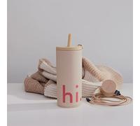 Design Letters TRAVEL Taza con Paja 500 Ml | Tazas Cafe con Tapa y Pajita | Taza de Viaje Libre de BPA/BPS | Vaso para Beber Tapa a Prueba de Fugas| Reutilizable Vaso cafe para llevar para Jugo/Batido