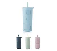Design Letters TRAVEL Taza con Paja 500 Ml | Tazas Cafe con Tapa y Pajita | Taza de Viaje Libre de BPA/BPS | Vaso para Beber Tapa a Prueba de Fugas| Reutilizable Vaso cafe para llevar para Jugo/Batido