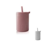 Design Letters TRAVEL Taza con Paja 500 Ml | Tazas Cafe con Tapa y Pajita | Taza de Viaje Libre de BPA/BPS | Vaso para Beber Tapa a Prueba de Fugas| Reutilizable Vaso cafe para llevar para Jugo/Batido