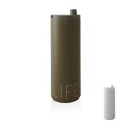 Design Letters TRAVEL Termo Cafe 500Ml | Taza para beber Prueba de fugas | Tazas de viaje aisladas |Tazas de Café Reutilizable | Vaso Termo para Llevar Sin BPA| Taza Termica Viaje 12H Caliente/24 Frío