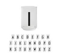 Design Letters Vaso para beber personal - I - Vaso decorativo disponible, de la A a la Z, ideal para agua y bebidas, apto para lavavajillas, 350 ml, H: 10,5 x P: 7,5 cm