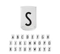 Design Letters Vasos para Beber (A-Z) | Ideal Regalos Originales para Mujer, Regalos Para Hombre | Vasos con Inicial | Borosilicato Vasos Decorativo Microondas 350 Ml