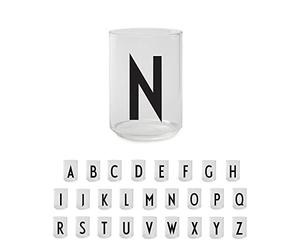 Design Letters Vasos para Beber (A-Z) | Ideal Regalos Originales para Mujer, Regalos Para Hombre | Vasos con Inicial | Borosilicato Vasos Decorativo Microondas 350 Ml