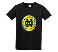 Design Notre Dame Fighting Irish Alternate Logo Unisex T-Shirt Printed tee Black Mens Top Shirt L