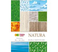 Design Paper Pad NATURE, A4, 80 g/m², 15 hojas, 30 motivos, Happy Color