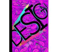 DESIGN, Purple And Black, 200 Unlined, Star-Detailed, 8x11 Page, Hardcover Journal, Art Pad, Sketchbook, Drawing Book: Made With Hand-Drawn And Created Art By: Artist Mary Elisabeth Linder @ MaryEMade