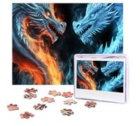 Design - Rompecabezas con nombre, 500 piezas, rompecabezas personalizados con fotos con bolsa de almacenamiento, rompecabezas desafiante para adultos, decoración del hogar, boda (52 x 38 cm)