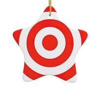 Design Target - Artesanía de cerámica de doble cara, decoración de árbol de Navidad, adorno de Navidad para el hogar