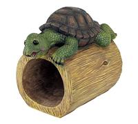 Design Toscano Drips The Turtle Gutter Guardian Downspout Estatua, Piedra, Multicolor, 23 x 15 x 20.5 cm