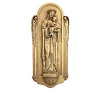 Design Toscano Il Virgin Benedetto di Turin-Escultura de Pared, Dorado, 20.5 x 6.5 x 6.5 cm