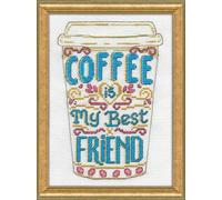 Design Works Counted Cross Stitch Kit 5"X7"-Coffee (14 Count)