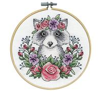 Design Works Counted Cross Stitch Kit 8" Round-Racoon (11 Count)