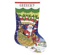 Design Works Crafts Balloon Ride - Juego de calcetines de punto de cruz, color blanco