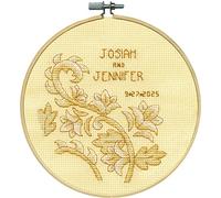 Design Works Crafts Kit de punto de cruz con aro de boda