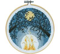 Design Works Crafts Kit de punto de cruz con aro para fogatas