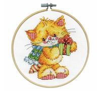 Design Works Crafts - Kit de punto de cruz, diseño de gato
