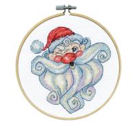 Design Works Crafts - Kit de punto de cruz, diseño de Papá Noel guiñando un ojo