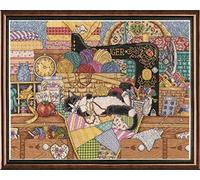Design Works Crafts Kit de Punto de Kitty Costura lección, Multicolor