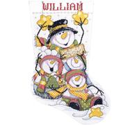 Design Works Crafts "Let It Snow calcetín de Punto de Cruz Kit, Multicolor