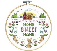 Design Works Crafts Sweet Home - Kit de punto de cruz con aro